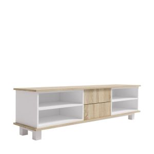 Gerolt Stylish TV Stand in White & Oak